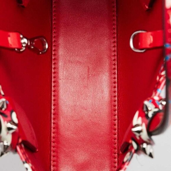 Christian Louboutin Red Patent Leather North/South Ginzana Cabata Mini Tote Bag - Picture 11 of 13